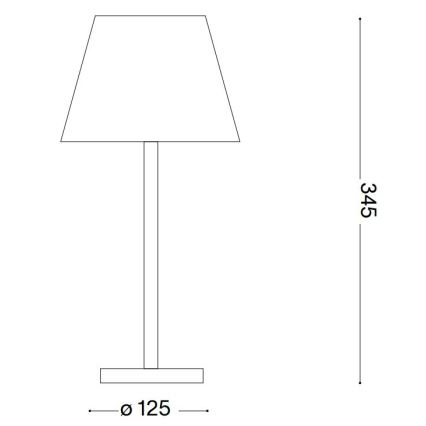 Ideal Lux - LED Hämardatav puutetundlik lamp LOLITA LED/2,8W/5V IP54 must