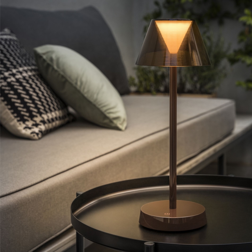Ideal Lux - LED Hämardatav puutetundlik lamp LOLITA LED/2,8W/5V 2200 mAh IP54 pruun