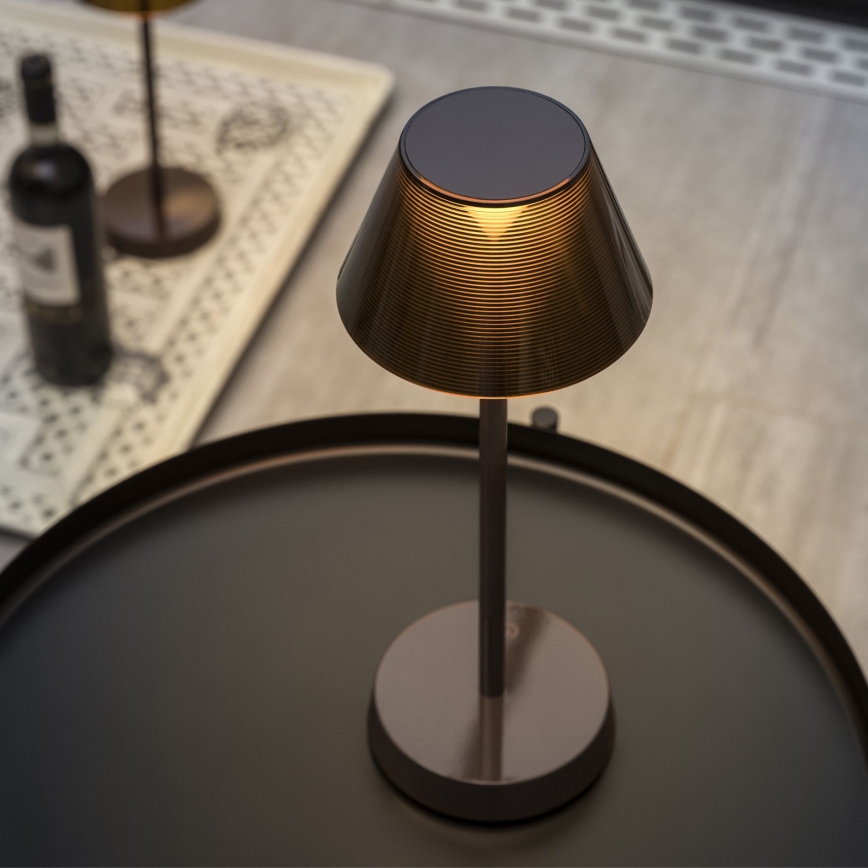 Ideal Lux - LED Hämardatav puutetundlik lamp LOLITA LED/2,8W/5V 2200 mAh IP54 pruun