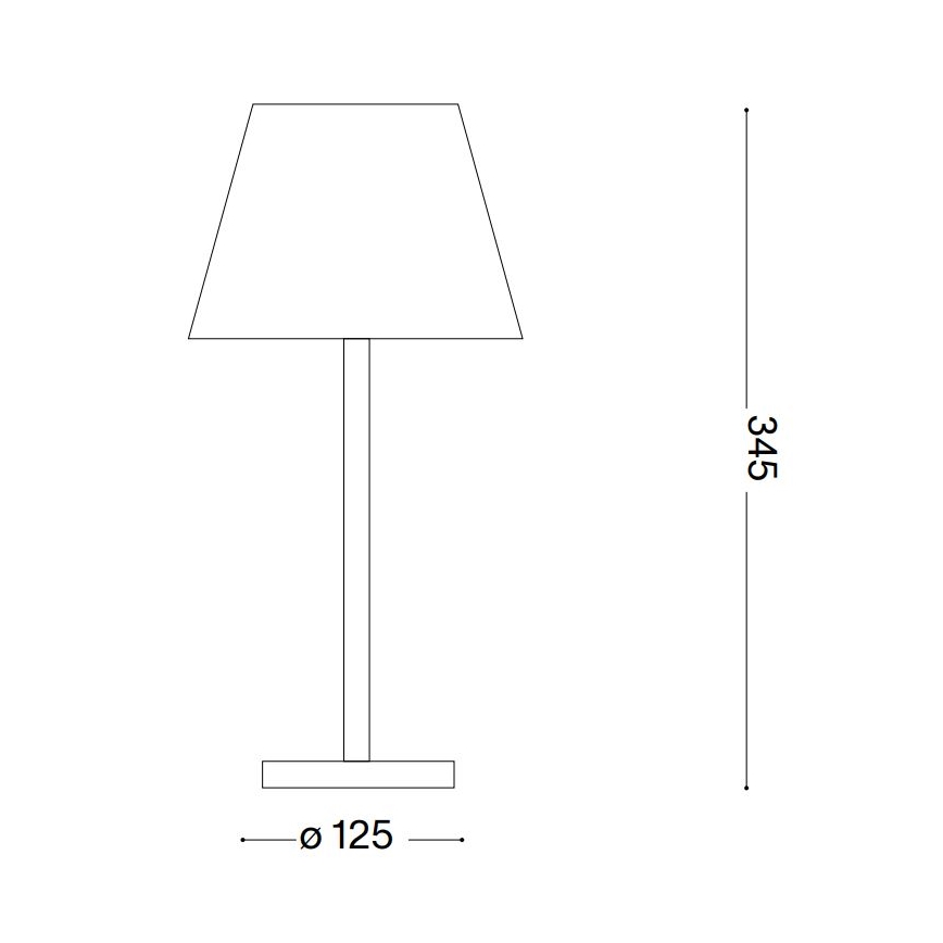 Ideal Lux - LED Hämardatav puutetundlik lamp LOLITA LED/2,8W/5V 2200 mAh IP54 pruun