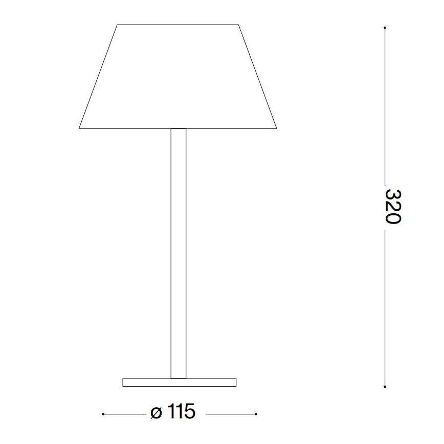 Ideal Lux - LED Hämardatav puutetundlik väli lamp PURE LED/1,5W/3,7V 2200 mAh CRI 90 IP54 pruun