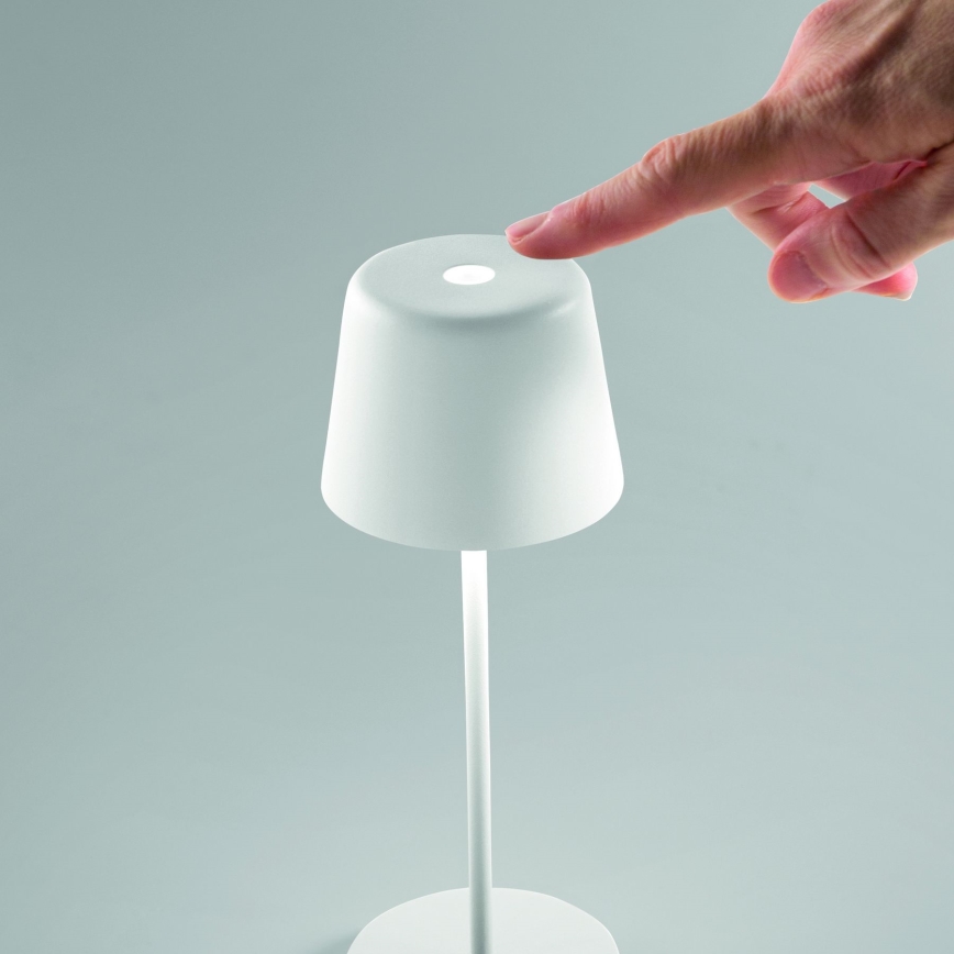 Ideal Lux - LED Hämardatav puutetundlik väli laualamp CUTE LED/2,5W/3,7V USB 2200-2700K IP65 valge