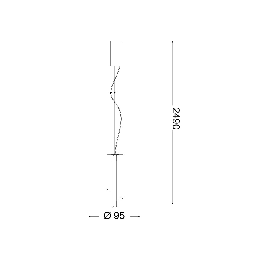 Ideal Lux - LED-hämardatav traadkaabliga rippvalgusti DORICA 3xLED/9W/230V CRI 90 läbimõõt 9,5 cm must