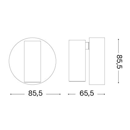 Ideal Lux - Hämardatav puutetundlik seinavalgusti (suunavalgusti) ELF LED/3W/230V CRI 95 kuldne/must
