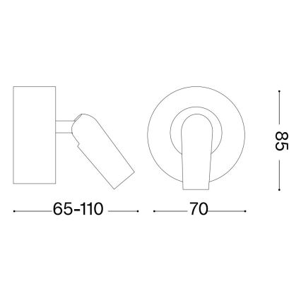Ideal Lux - LED Kohtvalgusti seinale BEAN LED/3W/230V CRI 90 läikiv kroom