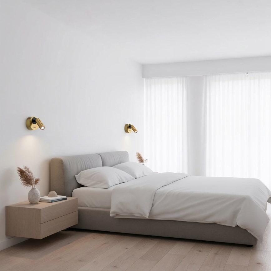 Ideal Lux - LED Kohtvalgusti seinale BEAN LED/3W/230V CRI 90 messing