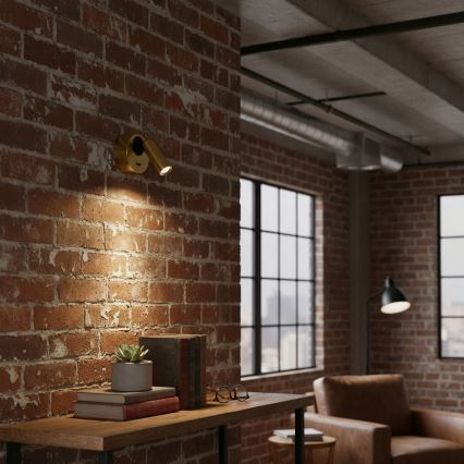 Ideal Lux - LED Kohtvalgusti seinale BEAN LED/3W/230V CRI 90 messing