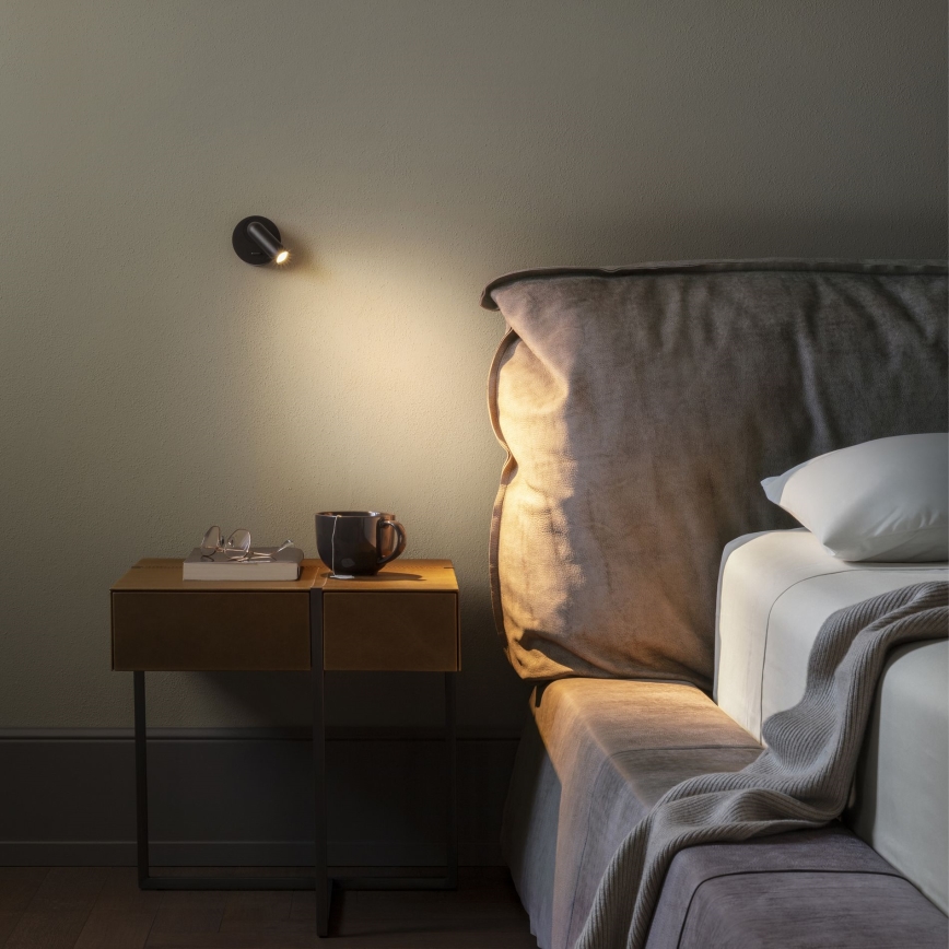 Ideal Lux - LED Kohtvalgusti seinale BEAN LED/3W/230V CRI 90 must