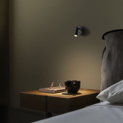 Ideal Lux - LED Kohtvalgusti seinale BEAN LED/3W/230V CRI 90 must