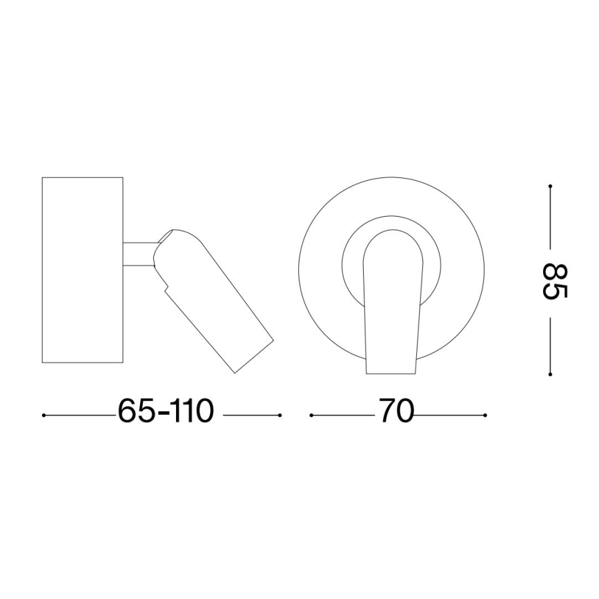 Ideal Lux - LED Kohtvalgusti seinale BEAN LED/3W/230V CRI 90 valge