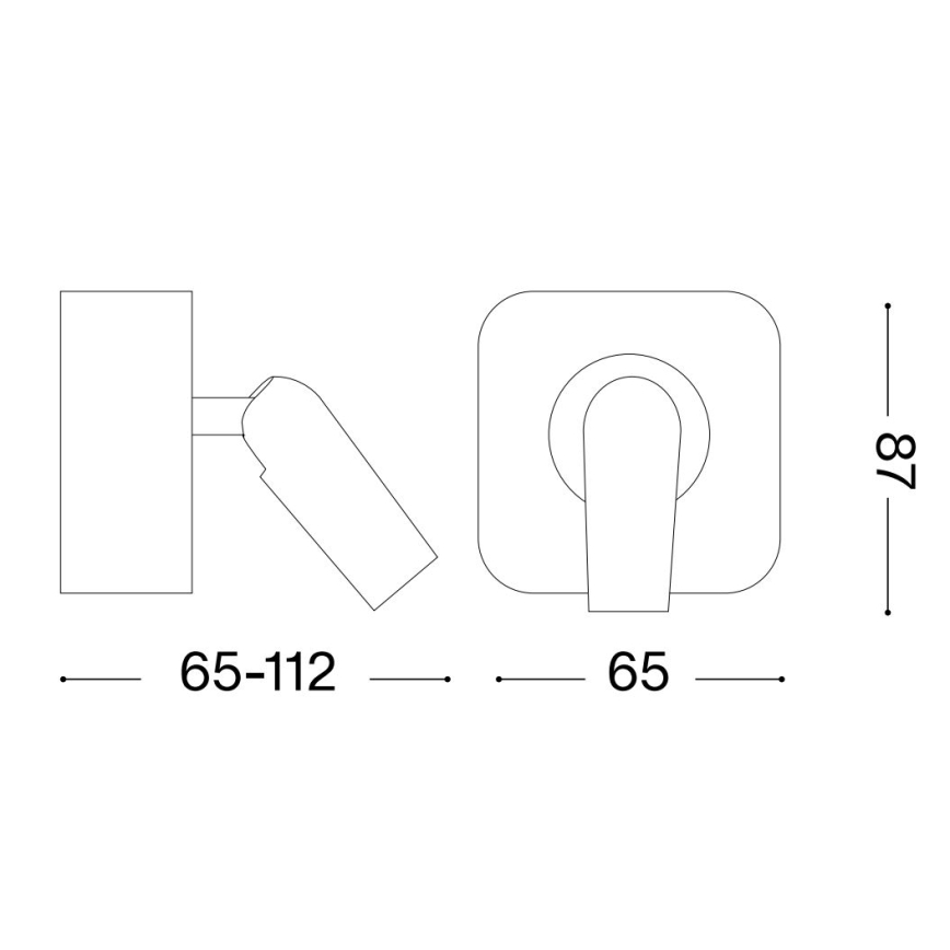 Ideal Lux - LED Kohtvalgusti seinale BEAN LED/3W/230V CRI 90 valge