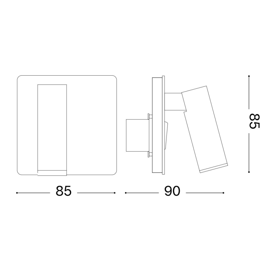 Ideal Lux - LED Kohtvalgusti seinale LITE LED/3W/230V CRI 90 valge