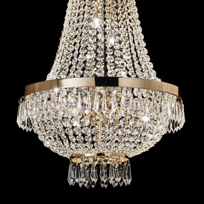Ideal Lux - LED Kristall-lühter CAESAR 12xG9/3W/230V d. 55 cm kuldne