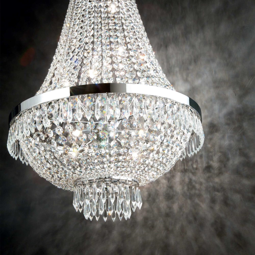 Ideal Lux - LED Kristall-lühter CAESAR 12xG9/3W/230V d. 55 cm läikiv kroom