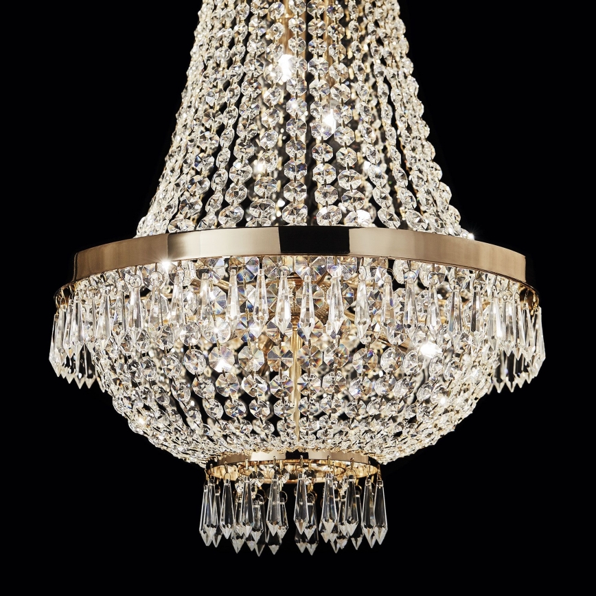 Ideal Lux - LED Kristall-lühter CAESAR 6xG9/3W/230V d. 38 cm kuldne