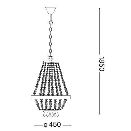 Ideal Lux - LED Kristall-lühter CAESAR 9xG9/3W/230V d. 45 cm läikiv kroom