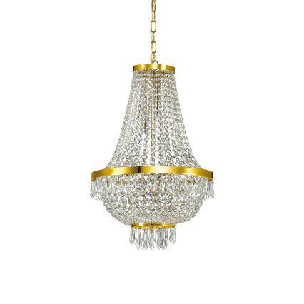 Ideal Lux - LED Kristall-lühter CAESAR 9xG9/3W/230V d. 45 cm kuldne