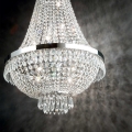 Ideal Lux - LED Kristall-lühter CAESAR 9xG9/3W/230V d. 45 cm läikiv kroom