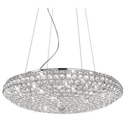 Ideal Lux - LED Kristall-lühter KING 12xG9/3W/230V d. 65 cm läikiv kroom