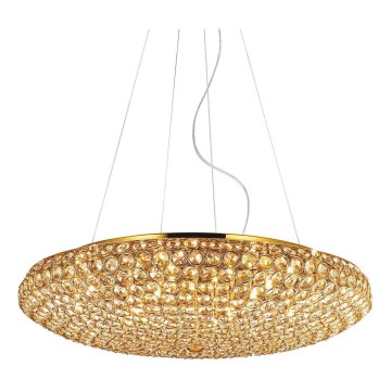 Ideal Lux - LED Kristall-lühter KING 12xG9/3W/230V d. 65 cm kuldne