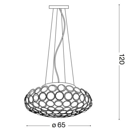 Ideal Lux - LED Kristall-lühter KING 12xG9/3W/230V d. 65 cm kuldne