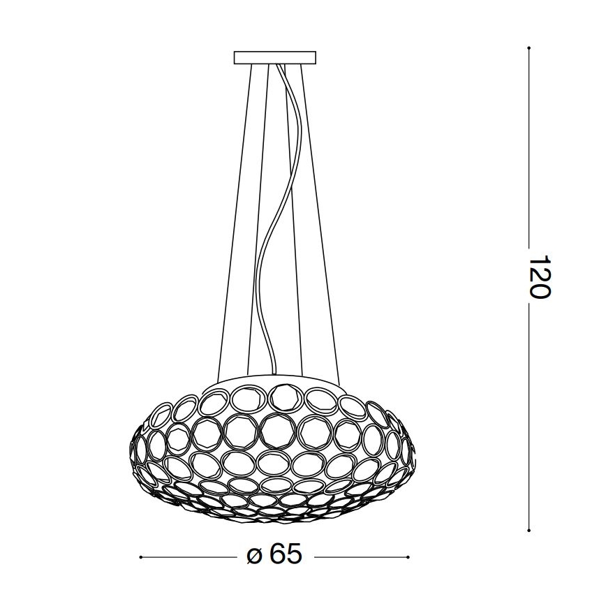 Ideal Lux - LED Kristall-lühter KING 12xG9/3W/230V d. 65 cm kuldne