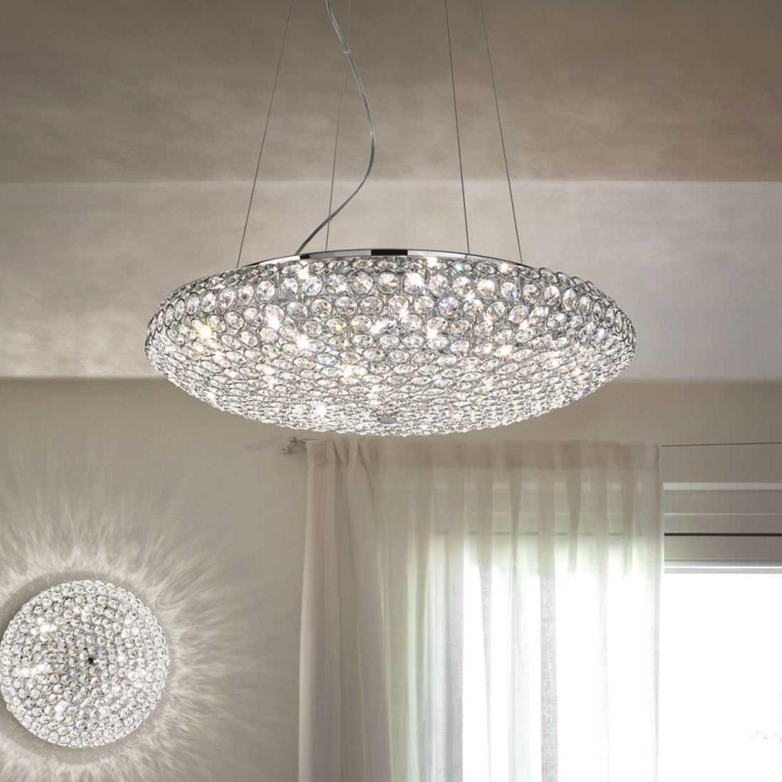 Ideal Lux - LED Kristall-lühter KING 12xG9/3W/230V d. 65 cm läikiv kroom