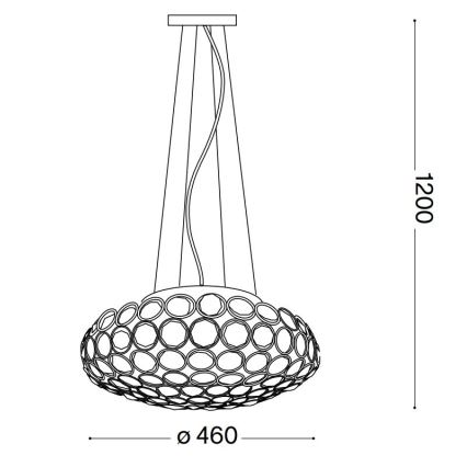 Ideal Lux - LED Kristall-lühter KING 7xG9/3W/230V d. 46 cm läikiv kroom