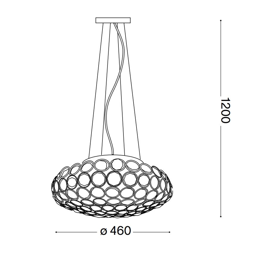 Ideal Lux - LED Kristall-lühter KING 7xG9/3W/230V d. 46 cm läikiv kroom