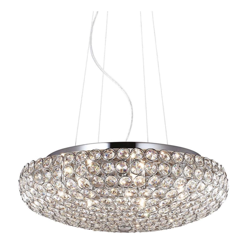 Ideal Lux - LED Kristall-lühter KING 7xG9/3W/230V d. 46 cm läikiv kroom