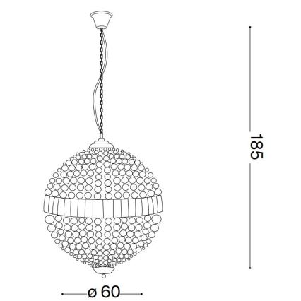 Ideal Lux - LED Kristall-lühter LUXOR 12xG9/3W/230V d. 60 cm läbipaistev