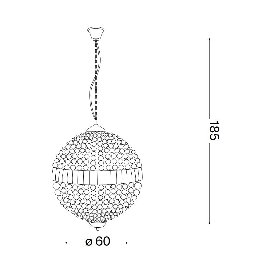 Ideal Lux - LED Kristall-lühter LUXOR 12xG9/3W/230V d. 60 cm läbipaistev