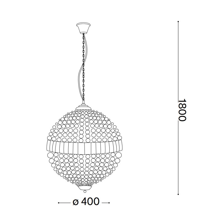 Ideal Lux - LED Kristall-lühter LUXOR 6xG9/3W/230V d. 40 cm läbipaistev