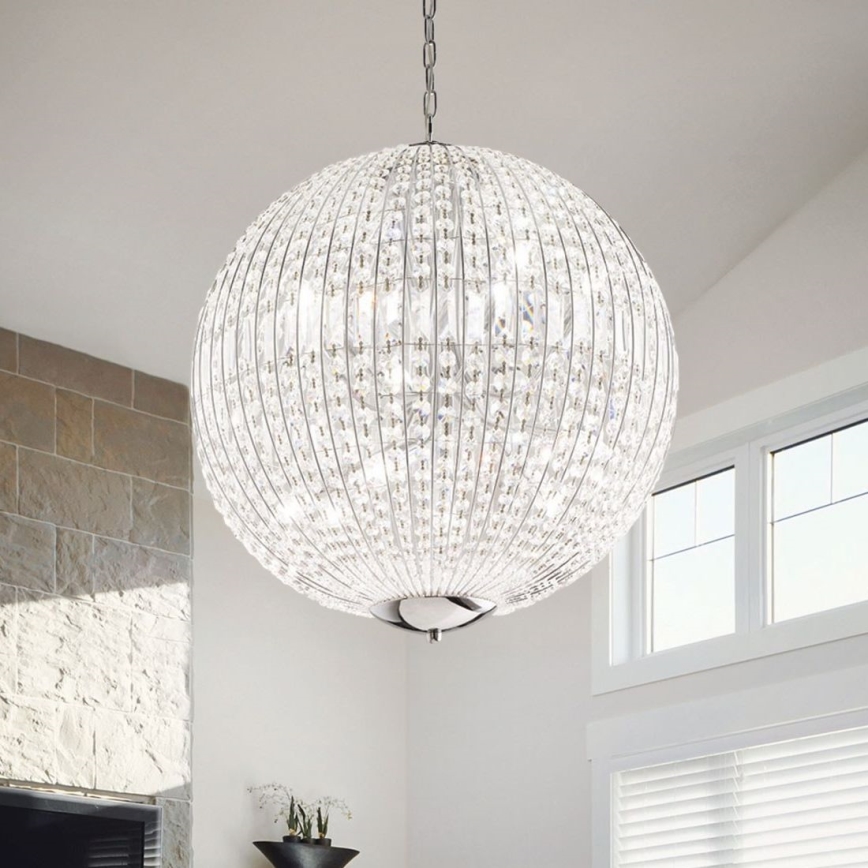 Ideal Lux - LED Kristall-lühter LUXOR 8xG9/3W/230V d. 50 cm läbipaistev