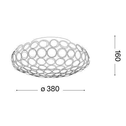 Ideal Lux - LED Kristallist laevalgusti KING 5xG9/3W/230V d. 38 cm läikiv kroom