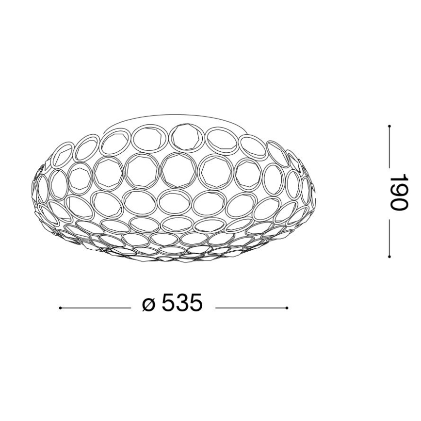 Ideal Lux - LED Kristallist laevalgusti KING 9xG9/3W/230V d. 53,5 cm läikiv kroom