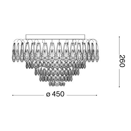 Ideal Lux - LED Kristallist laevalgusti MAGNOLIA 7xG9/3W/230V