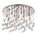 Ideal Lux - LED Kristallist laevalgusti MOONLIGHT 12xG9/3W/230V d. 60 cm läikiv kroom