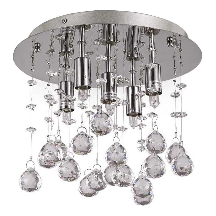 Ideal Lux - LED Kristallist laevalgusti MOONLIGHT 5xG9/3W/230V d. 26 cm läikiv kroom
