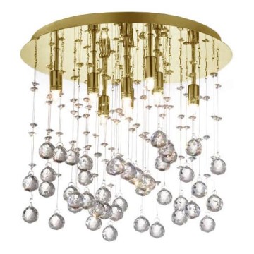 Ideal Lux - LED Kristallist laevalgusti MOONLIGHT 8xG9/3W/230V d. 40 cm kuldne