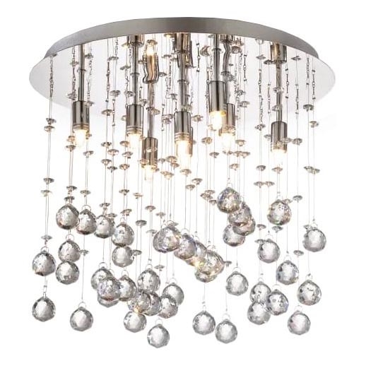 Ideal Lux - LED Kristallist laevalgusti MOONLIGHT 8xG9/3W/230V d. 40 cm läikiv kroom
