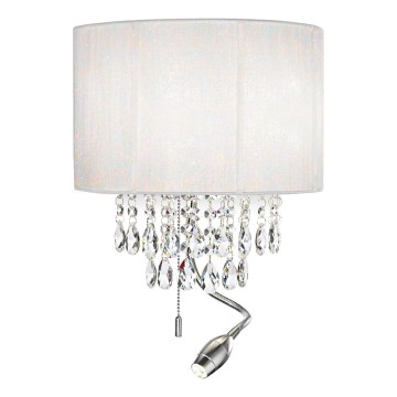 Ideal Lux - LED-kristallist seinavalgusti OPERA 2xE14/40W/230V + LED/1W valge