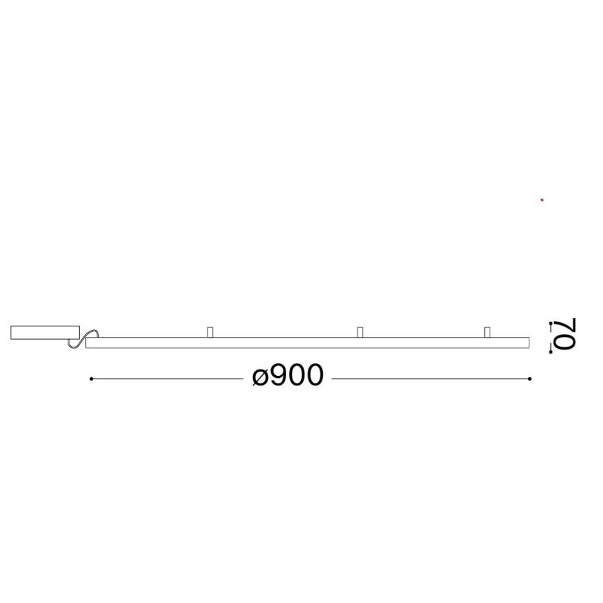 Ideal Lux - LED laevalgusti ORACLE SLIM LED/53W/230V 3000K CRI 90, läbimõõt 90 cm, kuldne