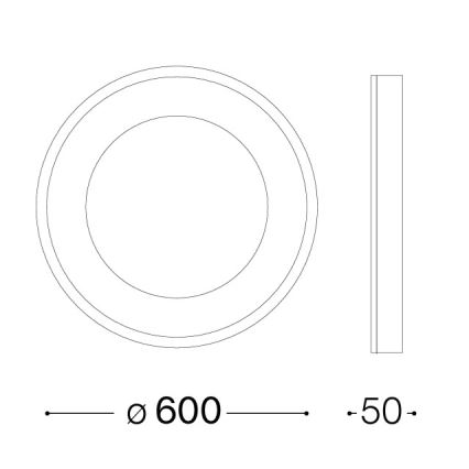 Ideal Lux - LED laelamp PLANET LED/29W/230V CRI 90, läbimõõt 60 cm, must