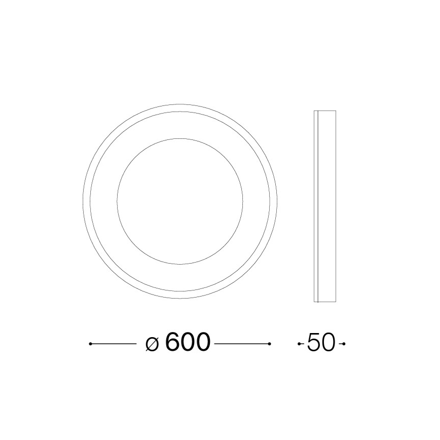 Ideal Lux - LED laelamp PLANET LED/29W/230V CRI 90, läbimõõt 60 cm, must