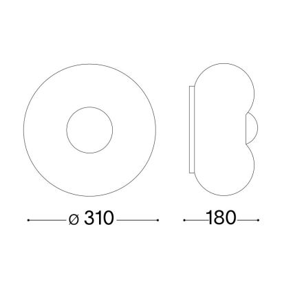 Ideal Lux - LED Laevalgusti ARIZONA 2xGX53/9W/230V d. 31 cm valge
