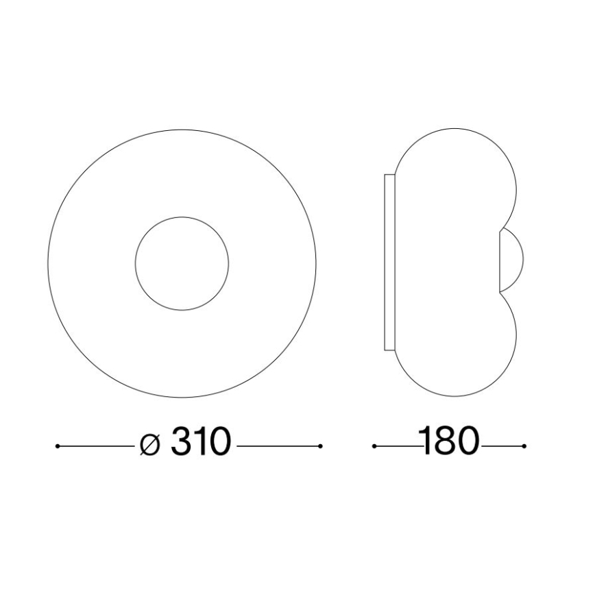 Ideal Lux - LED Laevalgusti ARIZONA 2xGX53/9W/230V d. 31 cm valge