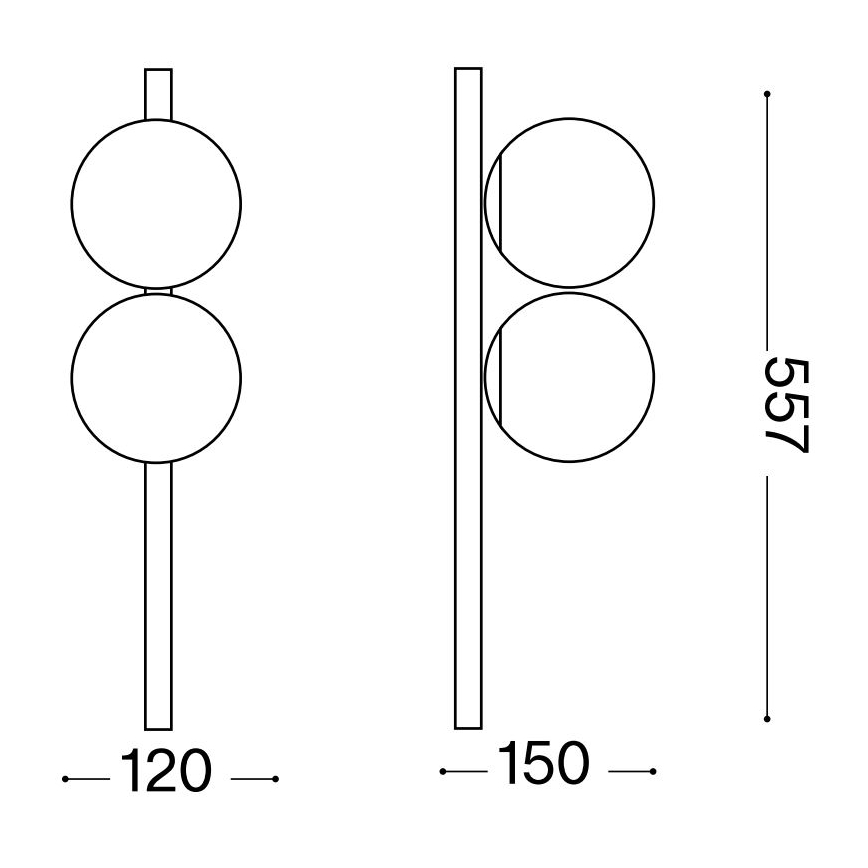 Ideal Lux - LED Laevalgusti BINOMIO 2xG9/3W/230V valge