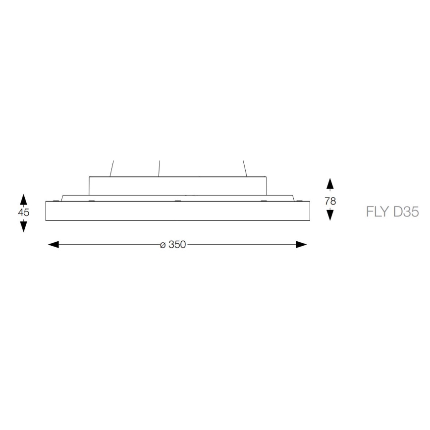 Ideal Lux - LED Laevalgusti FLY LED/18W/230V 2700K d. 35 cm CRI 90 IP40 valge
