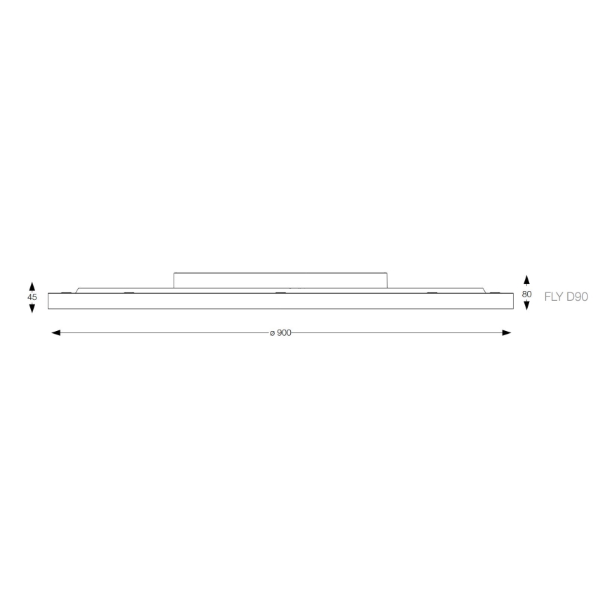 Ideal Lux - LED Laevalgusti FLY LED/68W/230V 3000K d. 90 cm CRI 90 IP40 must